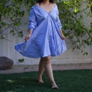 Romeo+Juliet long sleeve blue/white striped dress